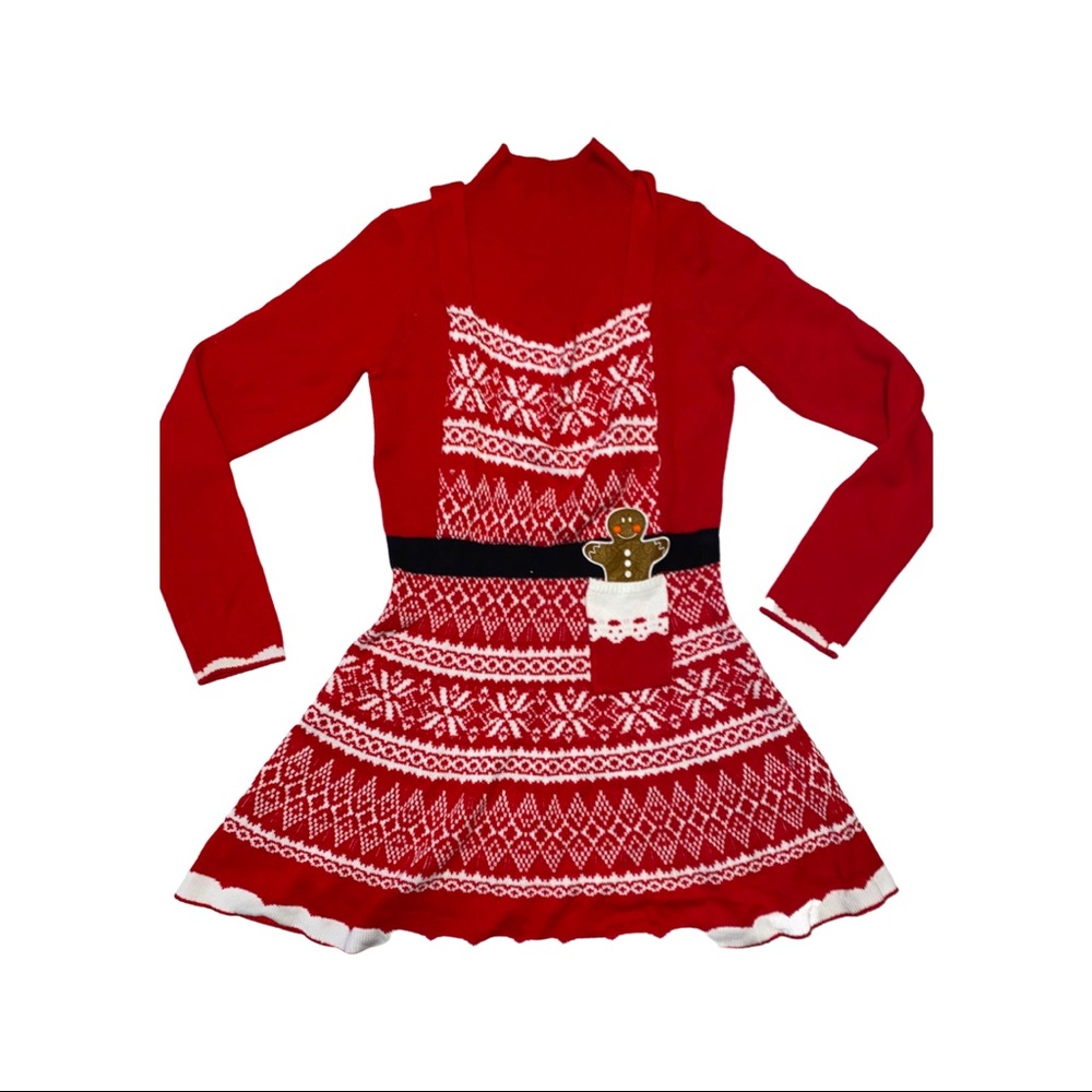 Xhilaration CHRISTMAS Sweater Gingerbread Dress Apron